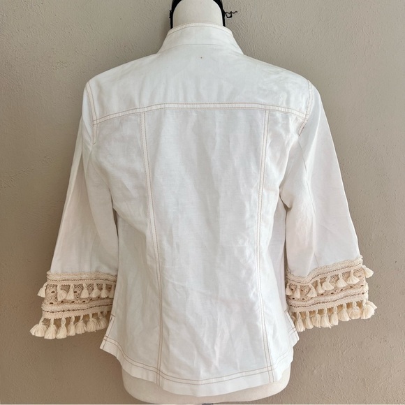 Chicos white with crochet cuffs jacket - Picture 6 of 9